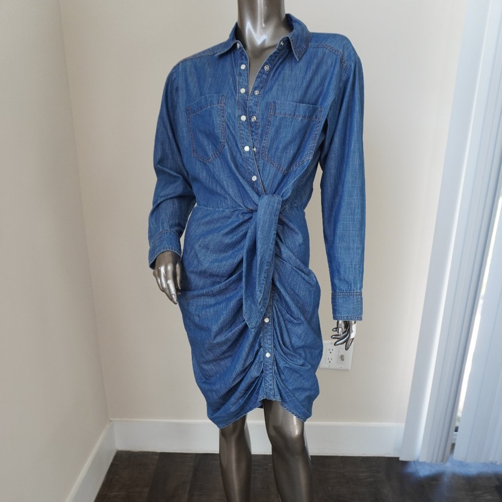 Veronica Beard Sierra Dress Blue Cotton Shirt Dress Rushed Size 00 New Tag